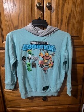 MAD Engine Mint and Gray Minecraft Graphic Hoodie